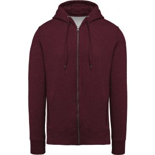 Sweat-shirt homme bio zippé capuche K484 - Wine Heather