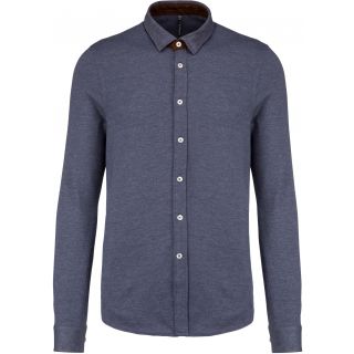 Chemise manches longues Jacquard K507 - Jacquard blue