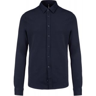 Chemise manches longues maille piquée K508 - Navy