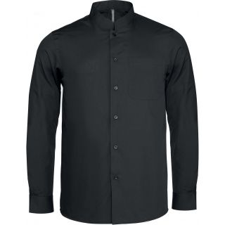 Chemise manches longues col Mao K515 - Black