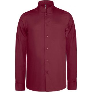 Chemise manches longues col Mao K515 - Wine