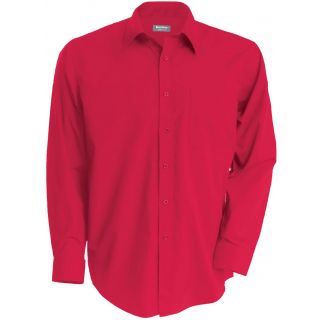 Chemise manches longues popeline K541 - Classic Red