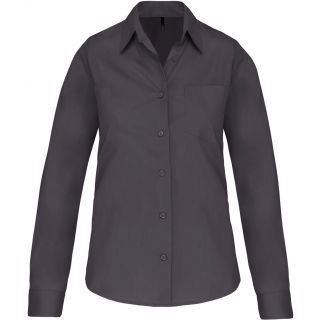 Chemise manches longues femme popeline K542 - Zinc