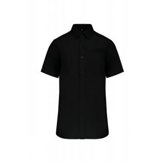 Chemise homme manches courtes Popeline K543 - Black