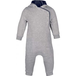 Grenouillère bébé avec capuche K830 - Oxford Grey / Navy