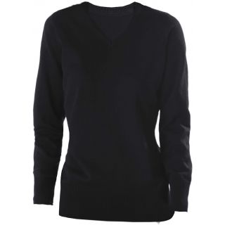 Pull femme col V K966 - Dark Grey