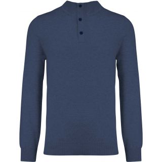 Pullover premium col boutonné K983 - Navy Heather