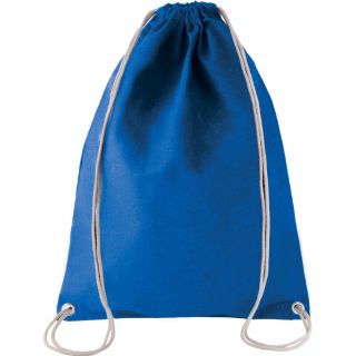 Sac à dos en coton avec cordelettes KI0125 - Dark royal Blue