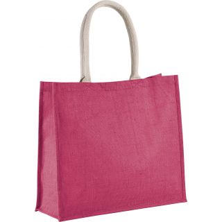 Sac de plage en jute KI0219 - Fuchsia-One Size