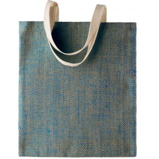 Sac en toile de jute teint 100% naturel KI0226 - Natural / Ink Blue-One Size