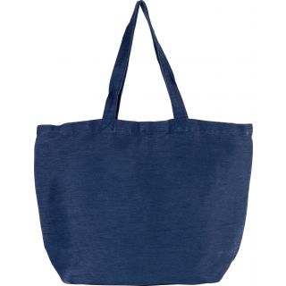 Grand sac en juco avec doublure intérieure KI0231 - Washed Midnight Blue de face