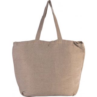 Grand sac en juco avec doublure intérieure KI0231 - Washed Natural de face