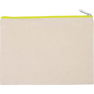 Pochette en coton canvas personnalisable KI0722 - Natural / Fluorescent Yellow