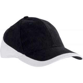 Casquette 6 panneaux Racing KP045 - Black / White