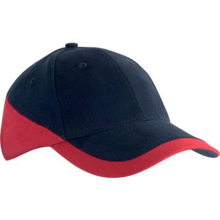Casquette 6 panneaux Racing KP045 - Navy / Red