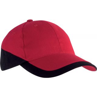 Casquette 6 panneaux Racing KP045 - Red / Black