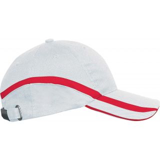 Casquette 6 panneaux bicolore Team KP063 - White / Red