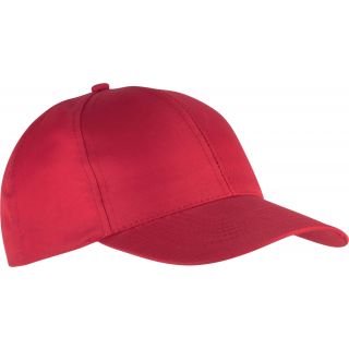Casquette 6 panneaux polyester KP156 - Red