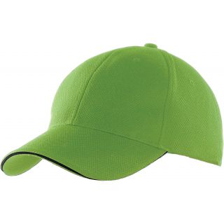 Casquette sport 4 panneaux KP132 - Lime / Black