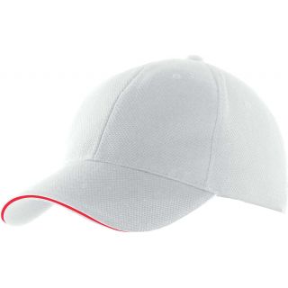 Casquette sport 4 panneaux KP132 - White / Red