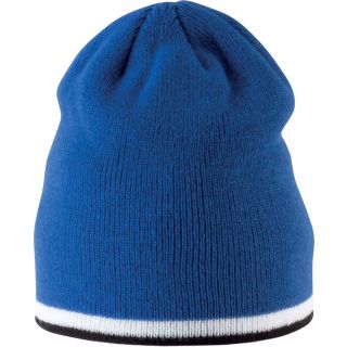 Bonnet enfant avec bande bicolore KP523 - Royal Blue / White / Black