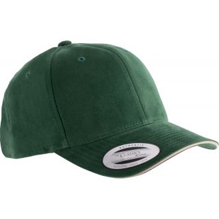 Casquette 6 panneaux Classique - Forest Green / Beige