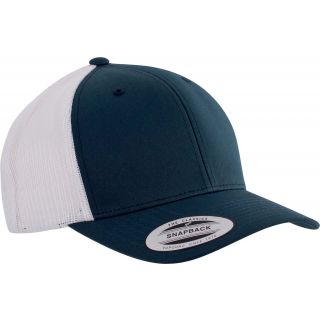 Casquette 6 panneaux Trucker modèle rétro KP912 - Navy / White