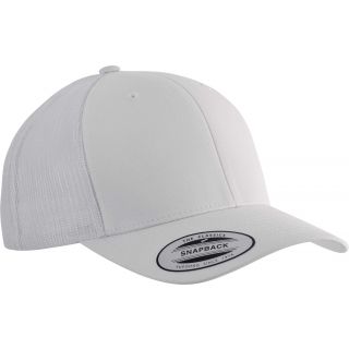 Casquette 6 panneaux Trucker modèle rétro KP912 - White / White