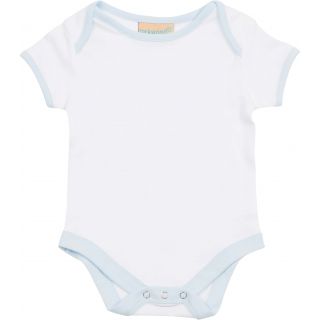 Body contrasté manches courtes LW051 - White / Pale Blue