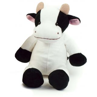 Peluche VACHE - Black / White-M (34 cm)