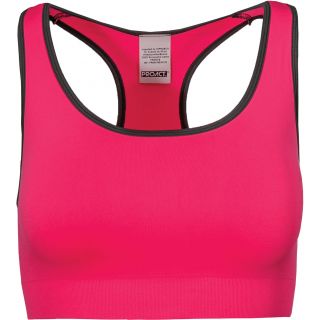 Brassière sport sans couture PA001 - Fluorescent Pink / Storm Grey