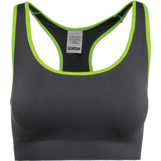 Brassière sport sans couture PA001 - Storm Grey / Fluorescent Yellow