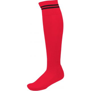 Chaussettes de sport rayées PA015 - Sporty Red / Black