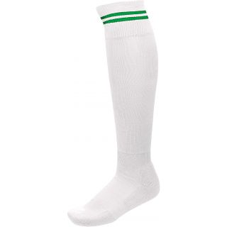 Chaussettes de sport rayées PA015 - White / Sporty Kelly Green
