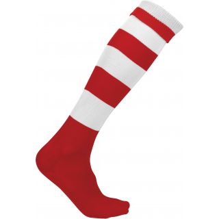 Chaussettes de sport cerclées PA021 - Sporty Red / White
