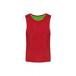 Chasuble réversible multisports enfant PA048 - Sporty Red / Fluorescent Green