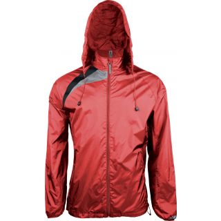 Coupe vent unisexe sport PA211 - Sporty Red / Black / Storm Grey