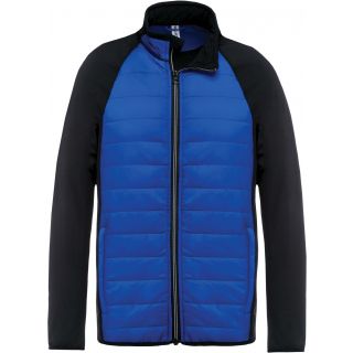 Veste sport bi-matière PA233 - Dark royal Blue / Black