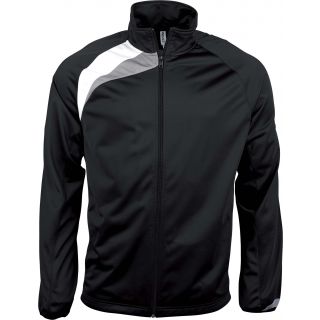 Veste de survêtement unisexe PA306 - Black / White / Storm Grey