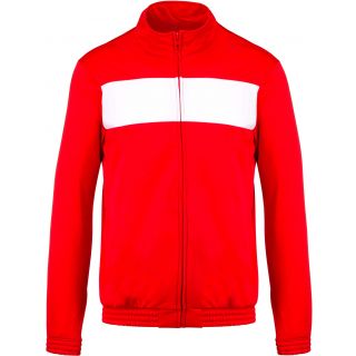 Veste de survêtement enfant PA348 - Sporty Red / White