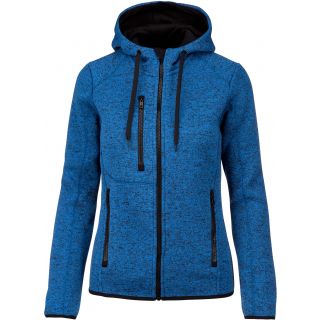 Veste femme chinée à capuche PA366 - Light Royal Blue Melange