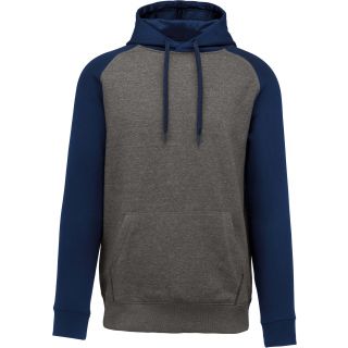 Sweat-shirt enfant bicolore capuche PA370 - Grey Heather / Sporty Navy