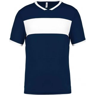 Maillot enfant polyester manches courtes PA4001 - Sporty Navy / White