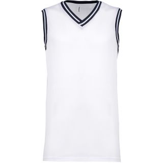 Débardeur polyester University PA4004 - White / Navy