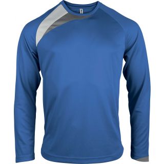 T-shirt enfant manches longues sport PA409 - Sporty Royal Blue / White / Storm Grey