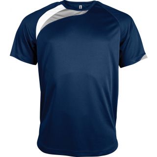 T-shirt unisexe manches courtes sport PA436 - Sporty Navy / White / Storm Grey
