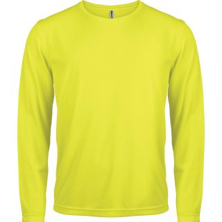 T-shirt homme manches longues sport PA443 - Fluorescent Yellow