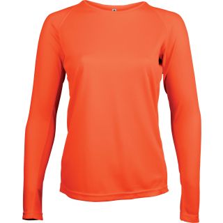 T-shirt femme manches longues sport PA444 - Fluorescent Orange