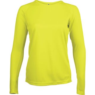 T-shirt femme manches longues sport PA444 - Fluorescent Yellow
