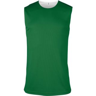 Maillot basket réversible unisexe PA464 - Dark Kelly Green / White -